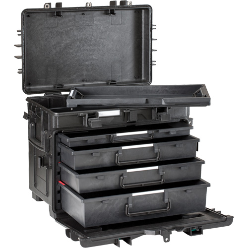 Military Mobile Tool Chest With Drawers, 4 Drawers, 22-4/5" W x 15" D x 18" H, Black Advanced Consulting and Training Ltd.