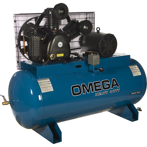 Compresseurs d'air s&eacute;rie industrielle - Compresseurs horizontaux - Deux &eacute;tages, 100 gal. (120 gal. US) Advanced Consulting and Training Ltd.