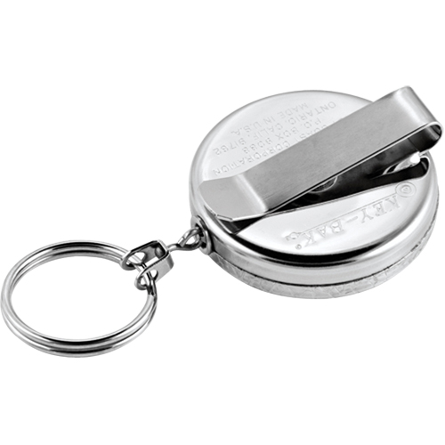 Porte-cl&eacute;s &agrave; d&eacute;vidoir The Original, Chrome, C&acirc;ble 24", Fixation Agrafe de ceinture Advanced Consulting and Training Ltd.