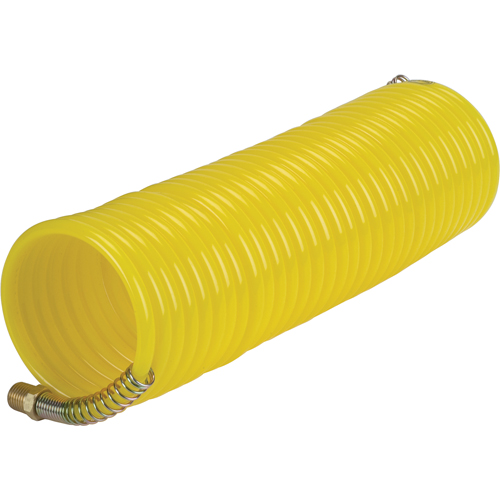 Nylon Coil Air Hose With Fittings, Air, 1/4" ID x 25' L, Nylon, 200 PSI at 23°C Advanced Consulting and Training Ltd.
