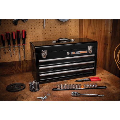 Boîte &agrave; outils portative, 20" la, 3 tiroirs, Noir Advanced Consulting and Training Ltd.