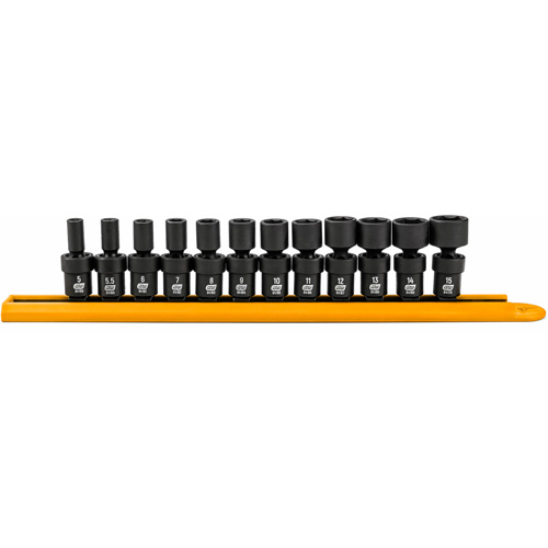 Jeu de 12 douilles m&eacute;triques flexibles universelles &agrave; chocs 1/4" &agrave; 6 pans Advanced Consulting and Training Ltd.
