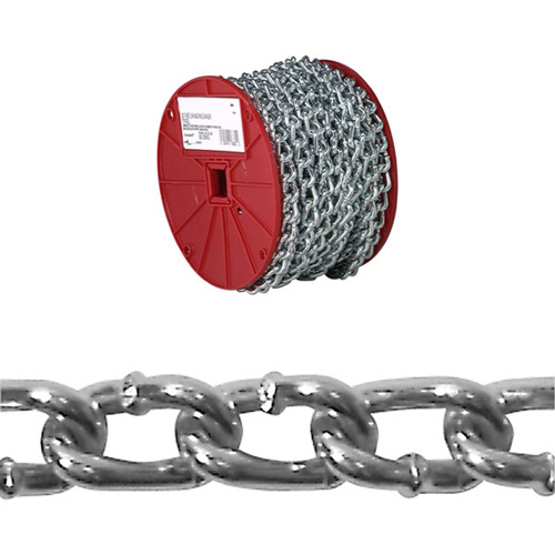 Twist Link Machine Chain, Low Carbon Steel, #2 x 125' (38.1 m) L, 310 lbs. (0.155 tons) Load Capacity Advanced Consulting and Training Ltd.
