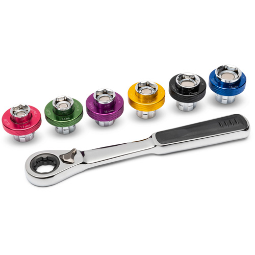 6 Point Magnetic Oil Drain Plug Metric Socket Set, 7 Pieces, 3/8" Drive Size Advanced Consulting and Training Ltd.