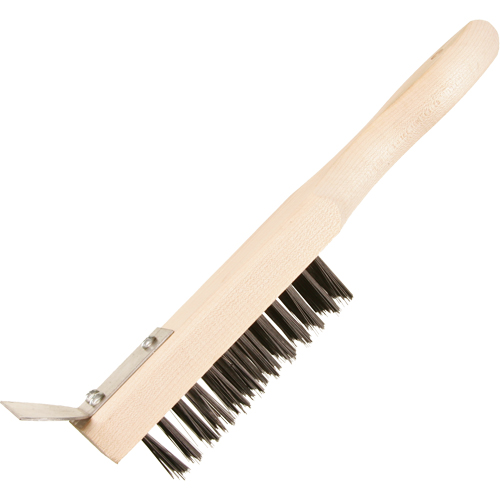 Scratch Brush With Scraper, Steel, 5 x 13 Wire Rows, 11-3/8" Long Advanced Consulting and Training Ltd.