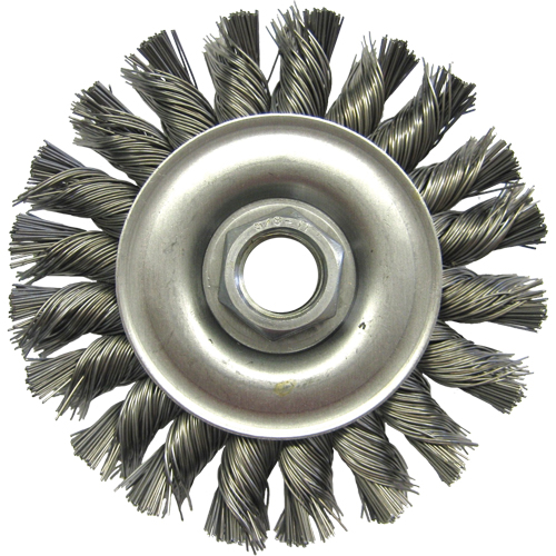 Wire Wheel Brushes, 4" Dia., 0.02" Fill, 5/8"-11 Arbor, Steel Advanced Consulting and Training Ltd.