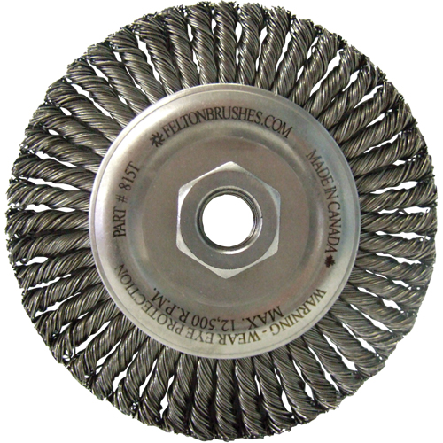Wire Wheel Brushes, 5-7/8" Dia., 0.02" Fill, 5/8"-11 Arbor, Steel Advanced Consulting and Training Ltd.