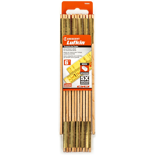R&egrave;gle de maçon surdimensionn&eacute; Red End, 6' lo, Bois, Graduations de 1/16" Advanced Consulting and Training Ltd.