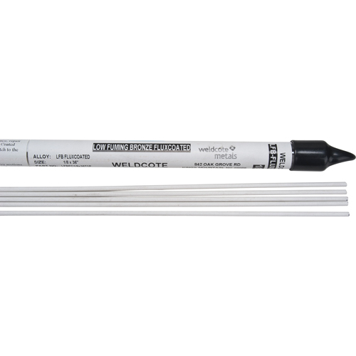 36" Cut Length TIG Rods, 1/8", Low Fuming Bronze-flux coated Advanced Consulting and Training Ltd.