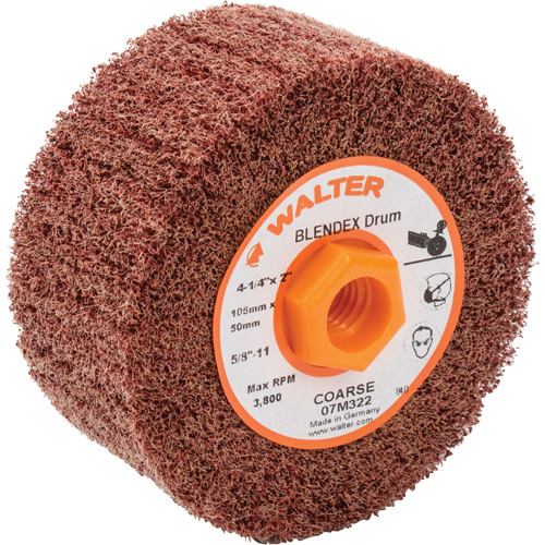 Tambour de conditionnement de surface Blendex ALLSTEEL, 4-1/4" dia. x 2" la, 5/8"-11 Arbre, Grain Cors&eacute; Advanced Consulting and Training Ltd.