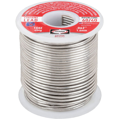 Brasure au plomb 60/40 &agrave; noyau de colophane, &agrave; base de plomb, 60 % d'&eacute;tain, 40 % de plomb, &acirc;me Colophane, dia. 1/16" Advanced Consulting and Training Ltd.