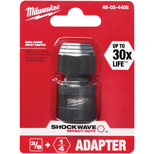 Adaptateur de douille carr&eacute;e &agrave; hexagonale pour tournevis &agrave; percussion Shockwave, Chocs, Prise 1/4", Douille 3/8", 1,875" lo Advanced Consulting and Training Ltd.
