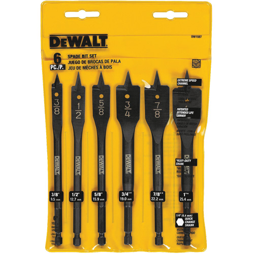 Heavy-Duty Spade Bit Set, 6 Pieces Advanced Consulting and Training Ltd.