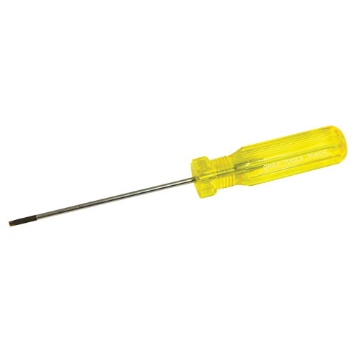 Electrician's Slotted Screwdriver, 1/8" Tip, Round, 7-1/4" L, Plastic Handle Advanced Consulting and Training Ltd.