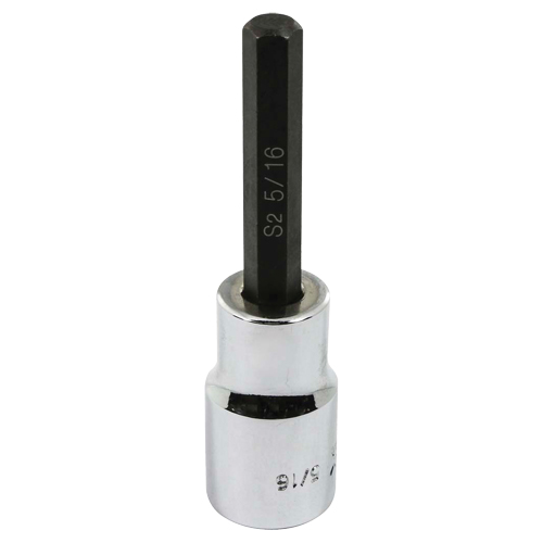 Bit Socket, Hex, 5/16" x 3-1/4" L, 1/2" Square Drive Drive Advanced Consulting and Training Ltd.