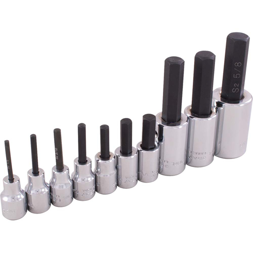 Hex Head Socket Set, Hex, 1/2"/3/8" Drive, 10 Pcs Advanced Consulting and Training Ltd.