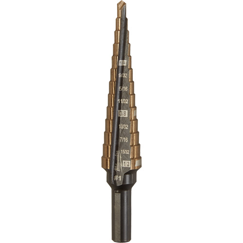 Foret &eacute;tag&eacute;, 1/8"/#1 - #1/1/2", Incr&eacute;ments de 1/32", Acier rapide au cobalt Advanced Consulting and Training Ltd.
