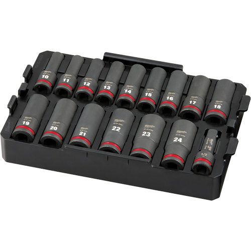 Jeu de douilles profondes 3/8" Shockwave Impact Duty Packout, 16 Mcx, Chocs, Prise de 1/2", Profond Advanced Consulting and Training Ltd.