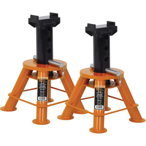 Low Profile Jack Stands, Locking Pin, 10 Tons Capacity, 17-1/3" - 11-1/8" H Advanced Consulting and Training Ltd.