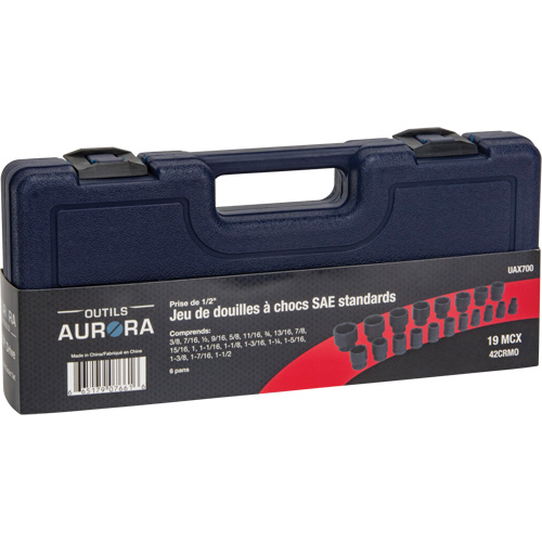 Jeu de douilles SAE, 19 Mcx, Chocs, Prise de 1/2" Advanced Consulting and Training Ltd.