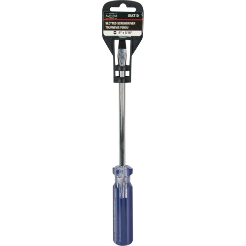 Tournevis &agrave; fente bleu transparent avec bandes, Tige de 5/16", Ronde, Prise en Plastique Advanced Consulting and Training Ltd.