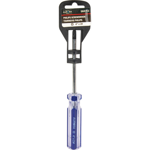 Tournevis Philips bleu transparent avec bandes, #2, Prise Plastique Advanced Consulting and Training Ltd.