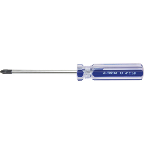 Tournevis Philips bleu transparent avec bandes, #2, Prise Plastique Advanced Consulting and Training Ltd.