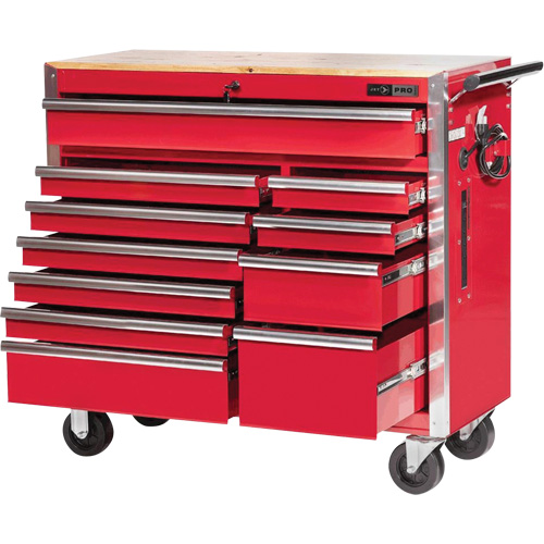PRC4211 Armoire roulante de s&eacute;rie Pro, 11 tiroirs, 42" la x 18" p x Rouge Advanced Consulting and Training Ltd.