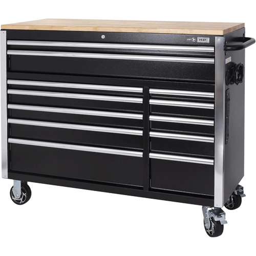 HDRC5212 Armoire mobile de s&eacute;rie HD, 12 tiroirs, 51-1/4" la x 21" p x 40-3/10" h, Noir Advanced Consulting and Training Ltd.