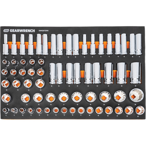 Jeu d'outils m&eacute;triques pour m&eacute;canicien MEGAMOD dans des plateaux en mousse modulaire avec armoire roulante &agrave; outils, 358 morcea Advanced Consulting and Training Ltd.