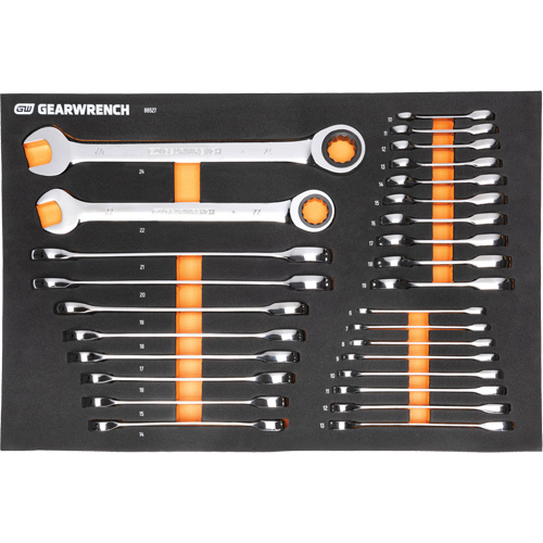 Jeu d'outils m&eacute;triques pour m&eacute;canicien MEGAMOD dans des plateaux en mousse modulaire avec armoire roulante &agrave; outils, 358 morcea Advanced Consulting and Training Ltd.