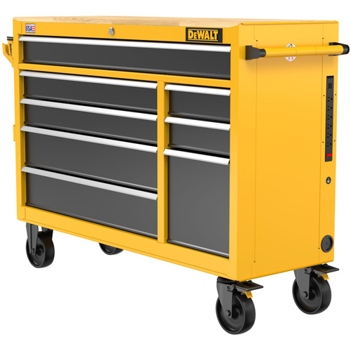 Postes de travail industriel mobile, 8 tiroirs, 52" la x Jaune Advanced Consulting and Training Ltd.