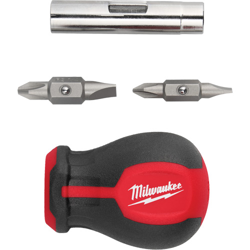 6-in-1 Stubby Multi-Bit Screwdriver, 3" L, Cushion Grip Handle Advanced Consulting and Training Ltd.