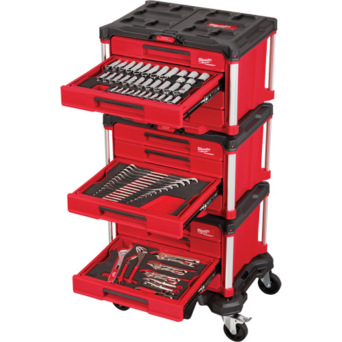 366-Piece Master Mechanics Hand Tool Set with PACKOUT Drawers & Dolly, 16-3/10" x 22-1/5" x 48-5/8", Black/Red Advanced Consulting and Training Ltd.