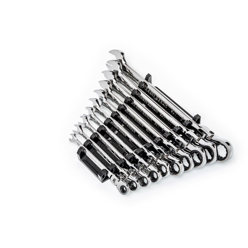 Jeu de cl&eacute;s SAE &agrave; 12 pans et 90 dents, T&ecirc;te articul&eacute;e/Combinaison &agrave; cliquet, 10 morceaux, Imp&eacute;rial Advanced Consulting and Training Ltd.