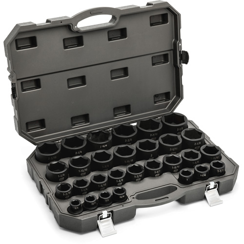 Jeu de douilles SAE &agrave; 6 pans, 29 Mcx, Chocs, Prise de 3/4" Advanced Consulting and Training Ltd.