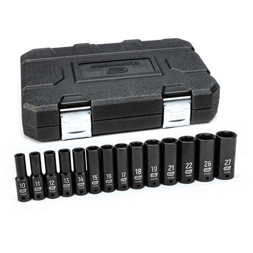 Jeu de douilles m&eacute;triques &agrave; 6 pans, 14 Mcx, Chocs, Prise de 1/2", Profond Advanced Consulting and Training Ltd.