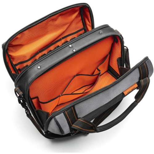 Sac ouvert de 17" pour outils d'ouvrier, Polyester, 3 pochettes, Noir/Gris/Orange Advanced Consulting and Training Ltd.