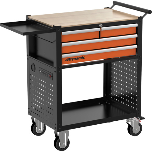 Chariot utilitaire, 4 tiroirs, Noir/Orange Advanced Consulting and Training Ltd.