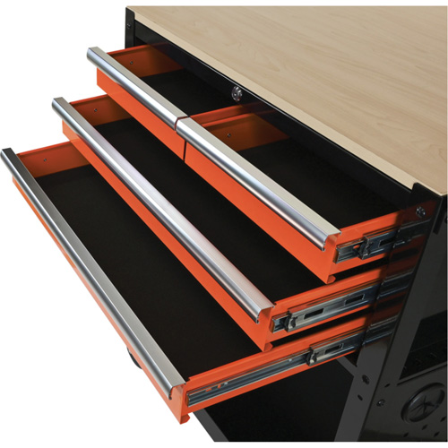 Chariot utilitaire, 4 tiroirs, Noir/Orange Advanced Consulting and Training Ltd.
