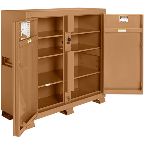 Model 109 Jobsite Cabinet with Padlock, Steel, 47.5 Cubic Feet, Tan Advanced Consulting and Training Ltd.