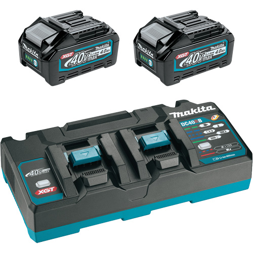 XGT Dual Port Rapid Charger Starter Kit with (2) 4 Ah Batteries, 40 V, Lithium-Ion Advanced Consulting and Training Ltd.