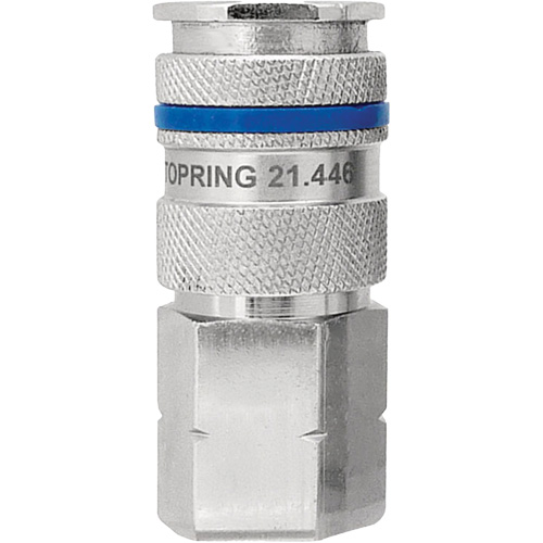 Raccord industriel rapide QUIKSILVER, Laiton nickel&eacute;, 1/4", NPT femelle, 435 PSI Advanced Consulting and Training Ltd.