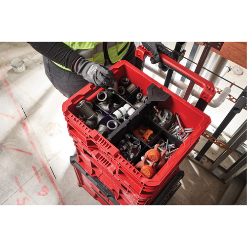 Bac &agrave; profil bas PACKOUT, 15" x 18-5/8" x 6-5/8", Noir/Rouge Advanced Consulting and Training Ltd.