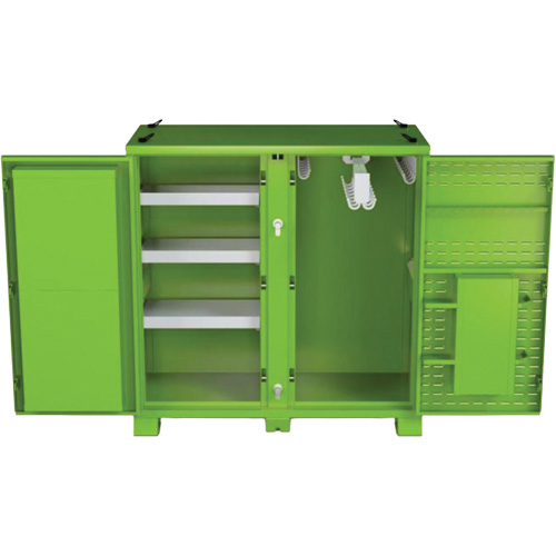 Ventilated Onsite PPE Storage Cabinet, Steel, High-Visibility Lime Green Advanced Consulting and Training Ltd.