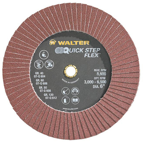 Disque &agrave; lamelles QUICK-STEP FLEX, 6" x Type 29, Grain 80, Oxyde d'aluminium Advanced Consulting and Training Ltd.