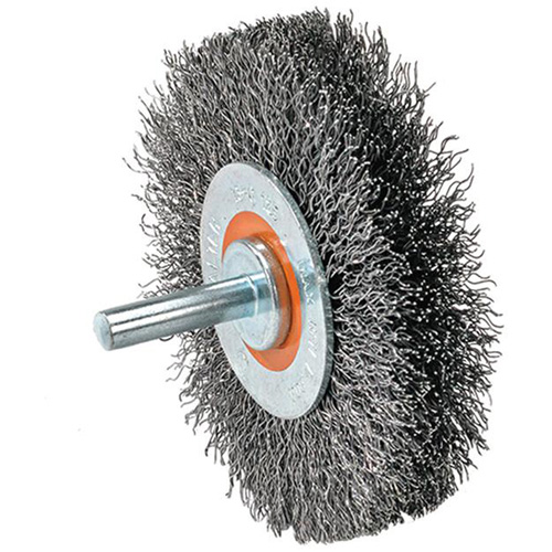 Mounted Crimped Wire Wheel, 3" Dia., 0.0118" Fill Advanced Consulting and Training Ltd.