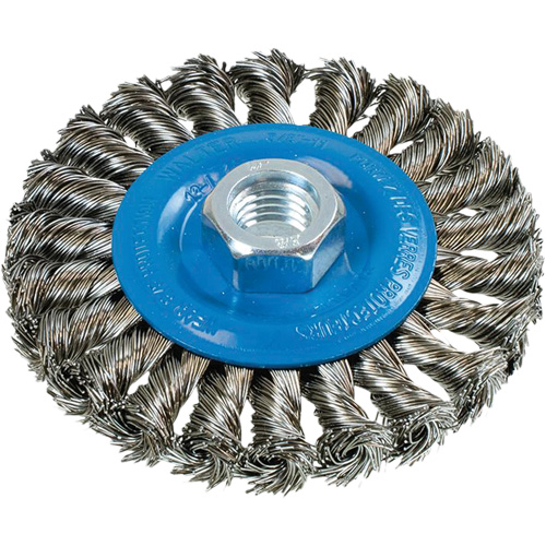 Brosse rotative &agrave; fils nou&eacute;s large, Arbre 5/8"-11, Acier Advanced Consulting and Training Ltd.