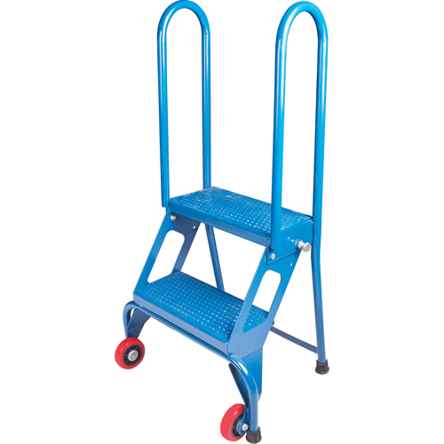 Portable Folding Ladder, 2 Steps, Perforated, 20" High Advanced Consulting and Training Ltd.