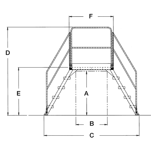 Crossover Ladder, 66-1/2" Overall Span, 30" H x 36" D, 24" Step Width Advanced Consulting and Training Ltd.